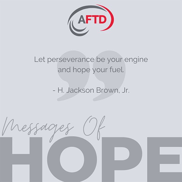 Let perseverance be your engine and hope your fuel. H. Jackson Brown, Jr.