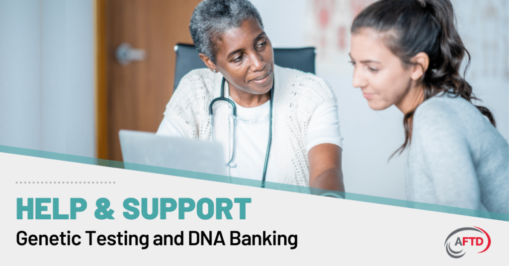 Graphic: Help & Support, genetic testing and DNA banking