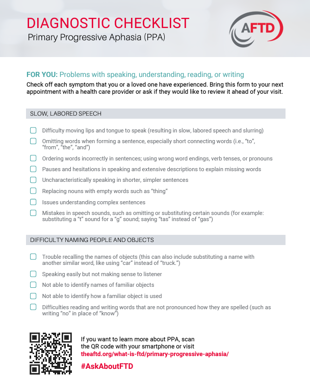 PPA Diagnostic Checklist thumbnail