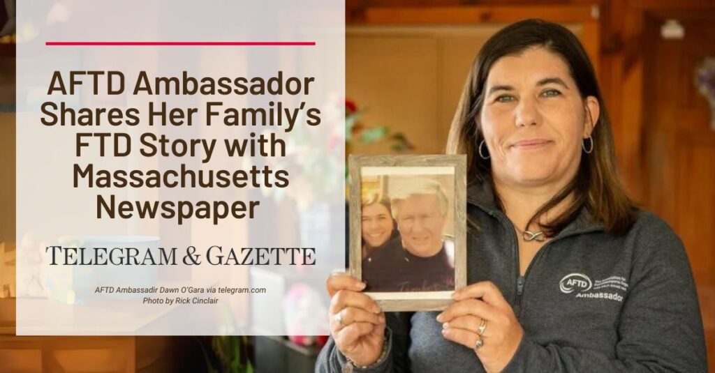 decorative element AFTD Ambassador Shares Her Family’s FTD Story with Massachusetts Newspaper