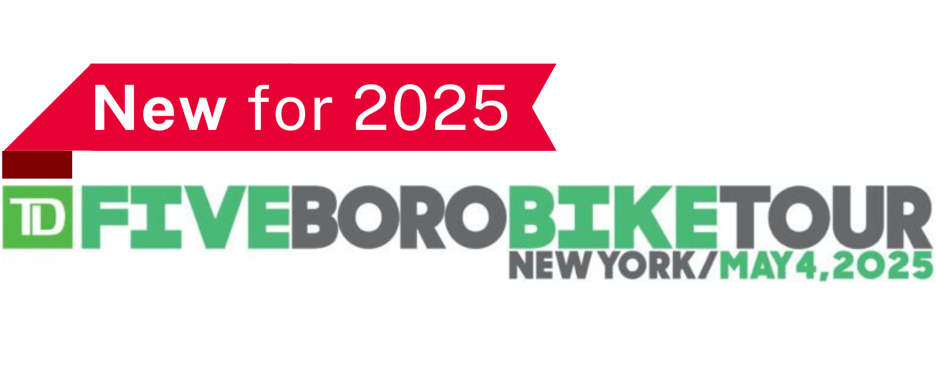 New 2025 Sticker - Five Boro Bike Tour Logo