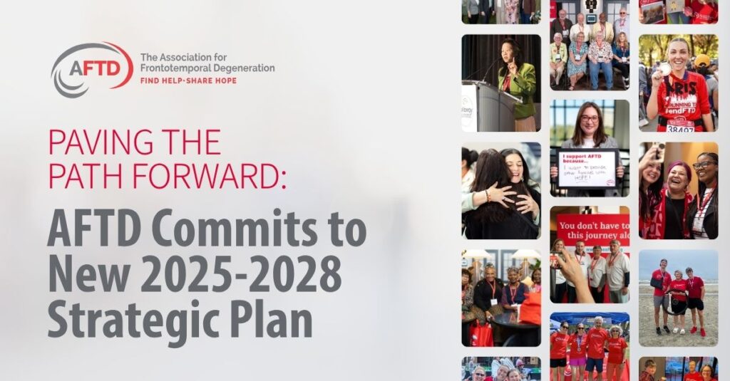 Graphic Text: Paving the Path Forward: AFTD Commits to New 2025-2028 Strategic Plan